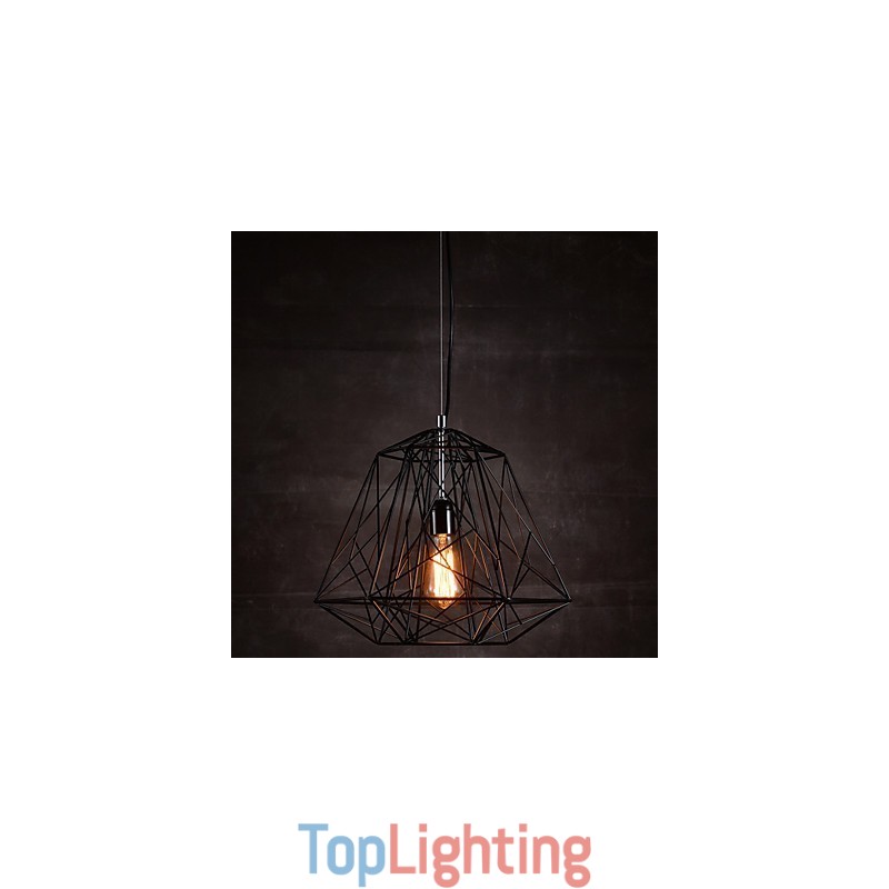 Pendant in Black Plait Lampshade
