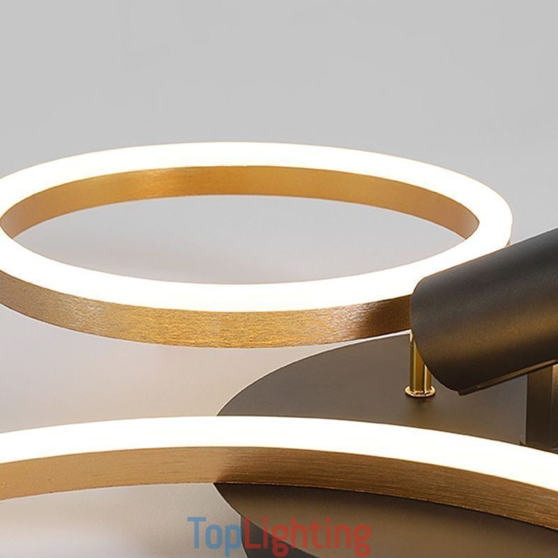 Ceiling Lamp Brushed Gold Halo Ring Lighting Spotlight