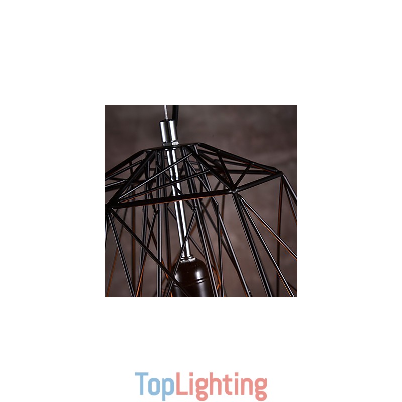 Pendant in Black Plait Lampshade