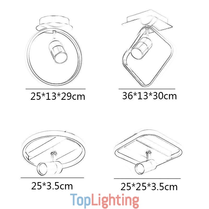 Acrylic Ceiling Lamp Minimalist Decor Light Spotlight