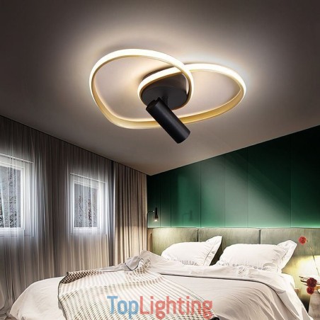 Flush Mount Brushed Gold Heart Shape Lighting Spotlight Flush Mount Brushed Gold Heart Shape Lighting Spotlight