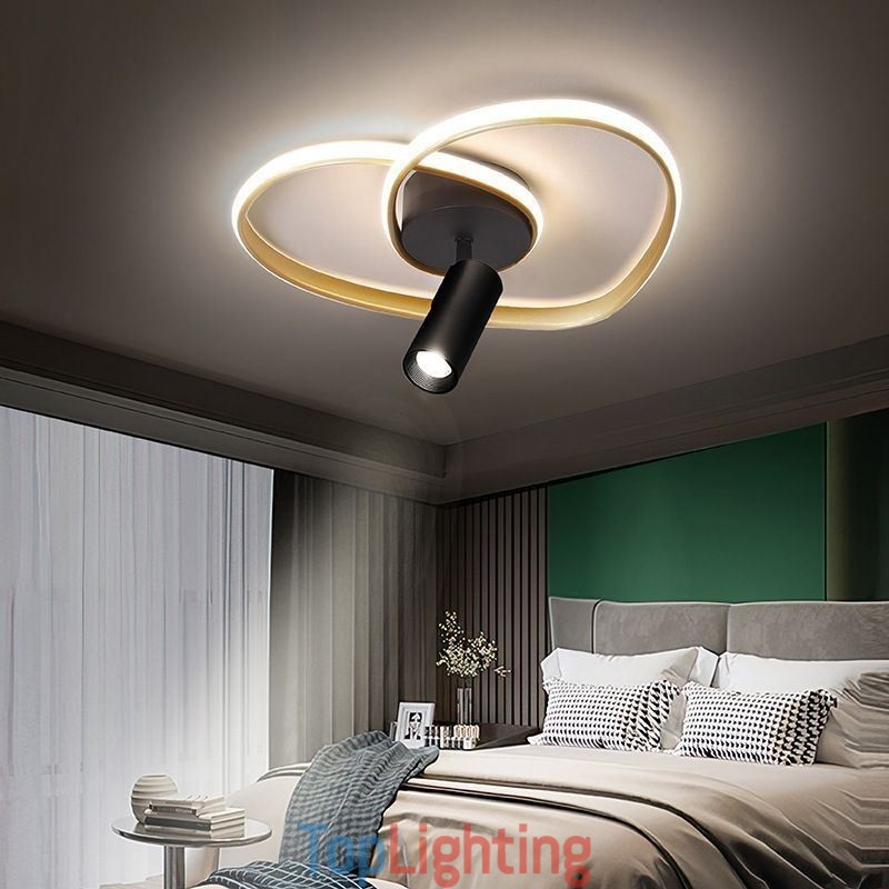Flush Mount Brushed Gold Heart Shape Lighting Spotlight