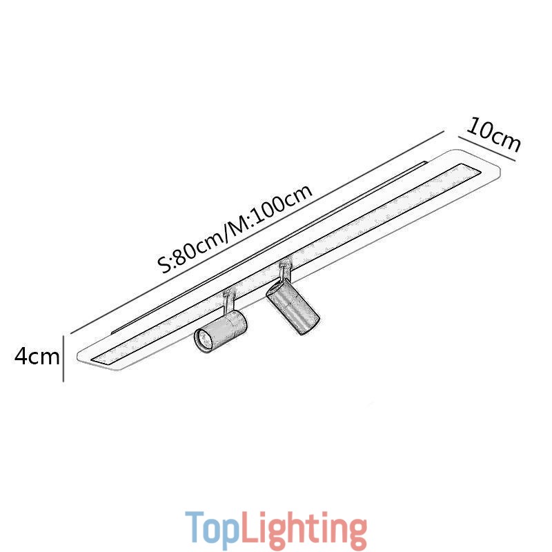 Linear Flush Mount Acrylic Ceiling Lamp Spotlight