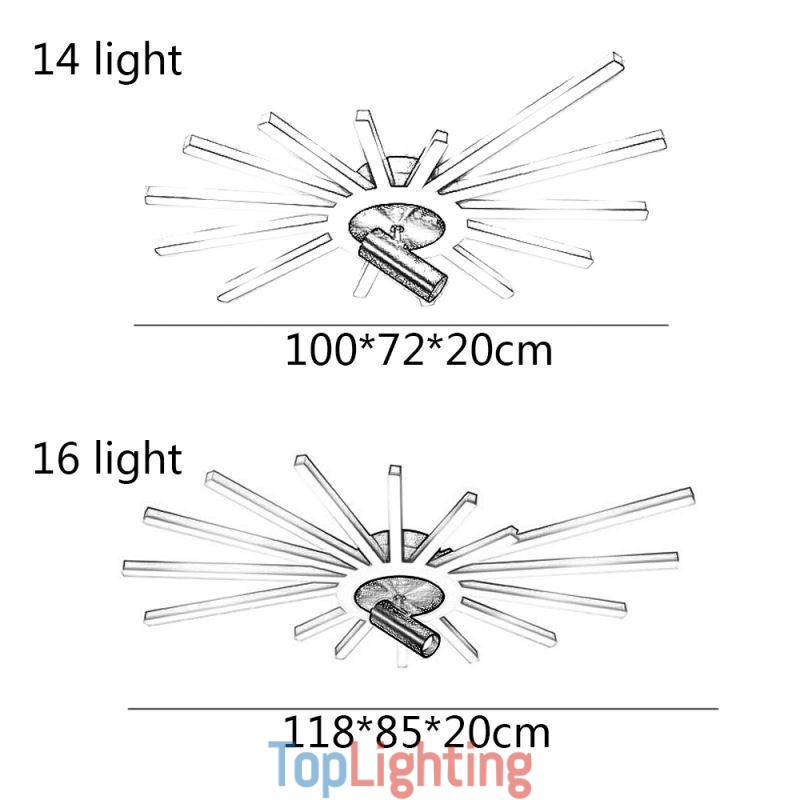 Flush Mount Acrylic Irregular Linear Lamp Spotlight