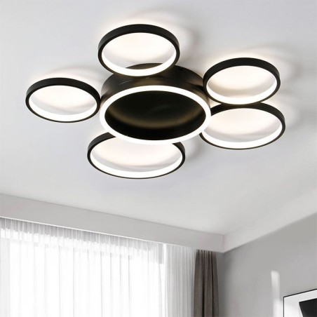 6 Ring Acrylic Flush Mount Modern Ceiling Light 6 Ring Acrylic Flush Mount Modern Ceiling Light