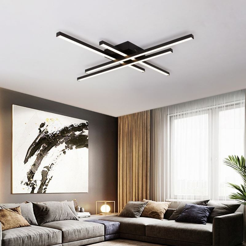 Linear Flush Mount Ceiling Light Simple Acrylic Lighting