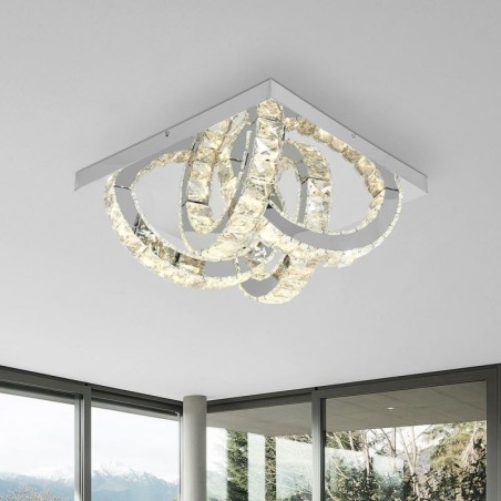 Semi Ring Flush Mount Crystal Ceiling Light Semi Ring Flush Mount Crystal Ceiling Light