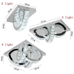 Semi Ring Flush Mount Crystal Ceiling Light