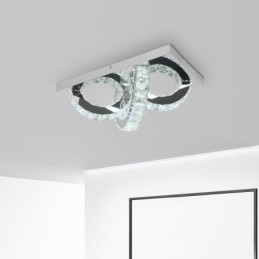 Semi Ring Flush Mount Crystal Ceiling Light