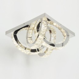 Semi Ring Flush Mount Crystal Ceiling Light