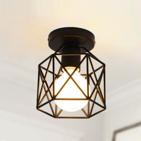Metal Cage Flush Mount Ceiling Light Metal Cage Flush Mount Ceiling Light