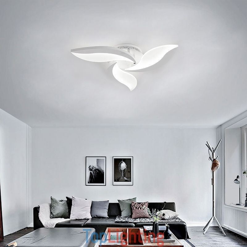 Acrylic Petal Flush Mount Ceiling Light