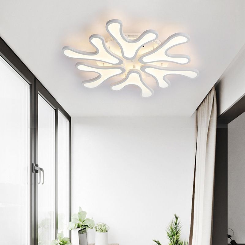Acrylic Antler Flush Mount Ceiling Light