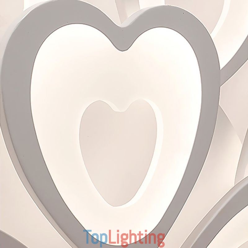 Heart Shaped Petal Ceiling Light Flush Mount