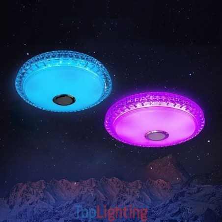 Flush Mount Ceiling Light Remote APP Control Bluetooth Music Speaker Light Flush Mount Ceiling Light Remote APP Control Bluetooth Music Speaker Light