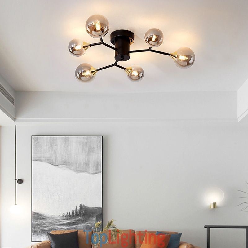 Glass Ball Flush Mount Magic Bean Ceiling Light