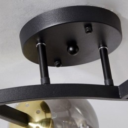 Modern Minimalist Branch Flush Mount Glass Globe Ceiling Light