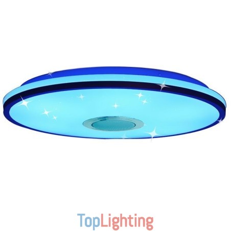 Flush Mount Colorful Ceiling Light with Bluetooth Music Speaker Timing Function Flush Mount Colorful Ceiling Light with Bluetooth Music Speaker Timing Function