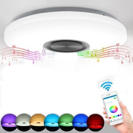 Flush Mount Decorative Lamp Remote APP Control Bluetooth Music Speaker Lamp Flush Mount Decorative Lamp Remote APP Control Bluetooth Music Speaker Lamp