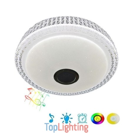 Ceiling Light Decorative Lamp Remote APP Control Bluetooth Music Speaker Flush Mount Ceiling Light Decorative Lamp Remote APP Control Bluetooth Music Speaker Flush Mount