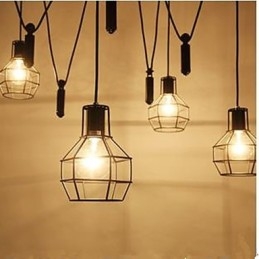 Dining Sitting Chandelier American Country Lamps And Lanterns Lift Tiny Cages Droplight