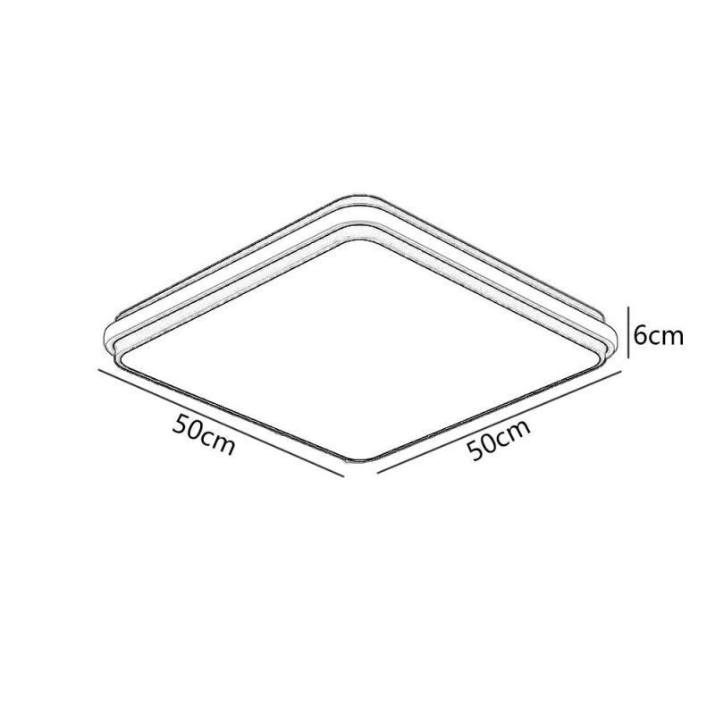 Minimalist Square Flush Mount Ceiling Light Fixture Modern Acrylic Lighting