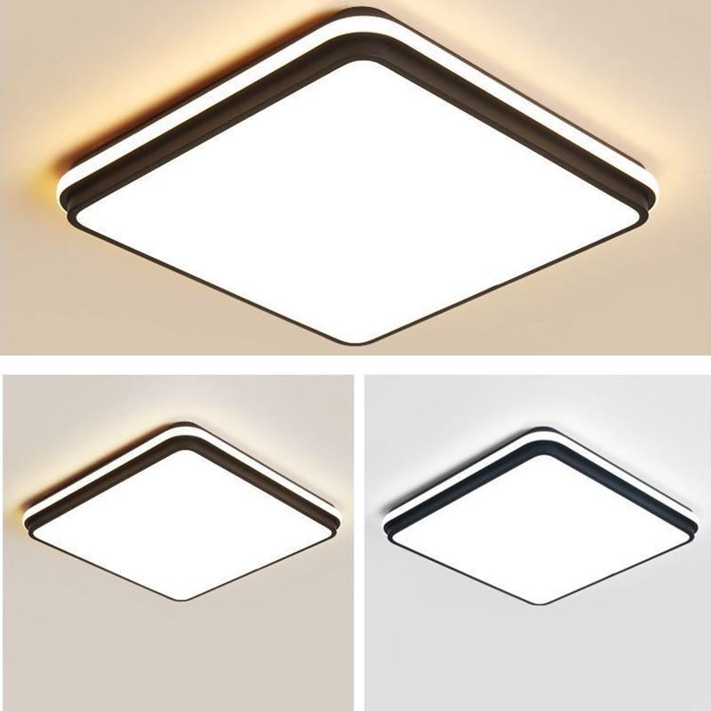 Minimalist Square Flush Mount Ceiling Light Fixture Modern Acrylic Lighting