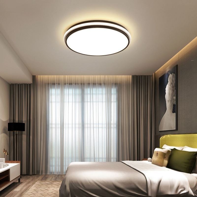 Minimalist Circular Flush Mount Ceiling Light Fixture Modern Acrylic Lighting