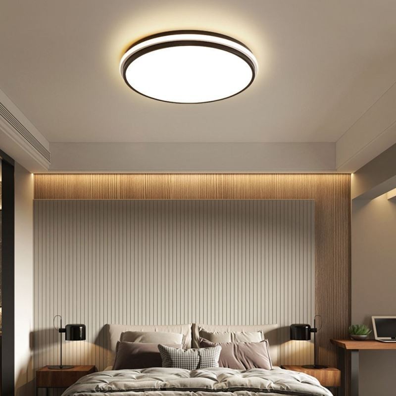 Minimalist Circular Flush Mount Ceiling Light Fixture Modern Acrylic Lighting