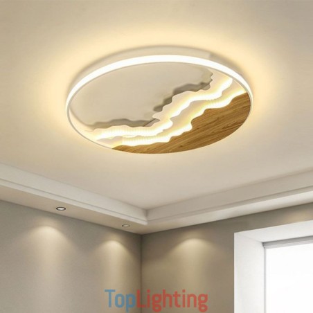 Round Flush Mount Unique Wave Shaped Acrylic Ceiling Light Round Flush Mount Unique Wave Shaped Acrylic Ceiling Light