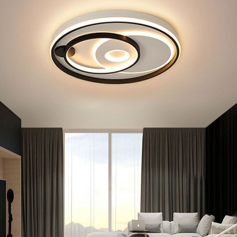 Overlapping Round Flush Mount Ceiling Light Modern Acrylic Light