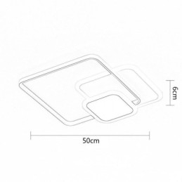Square Frames Flush Mount Decorative Ceiling Light
