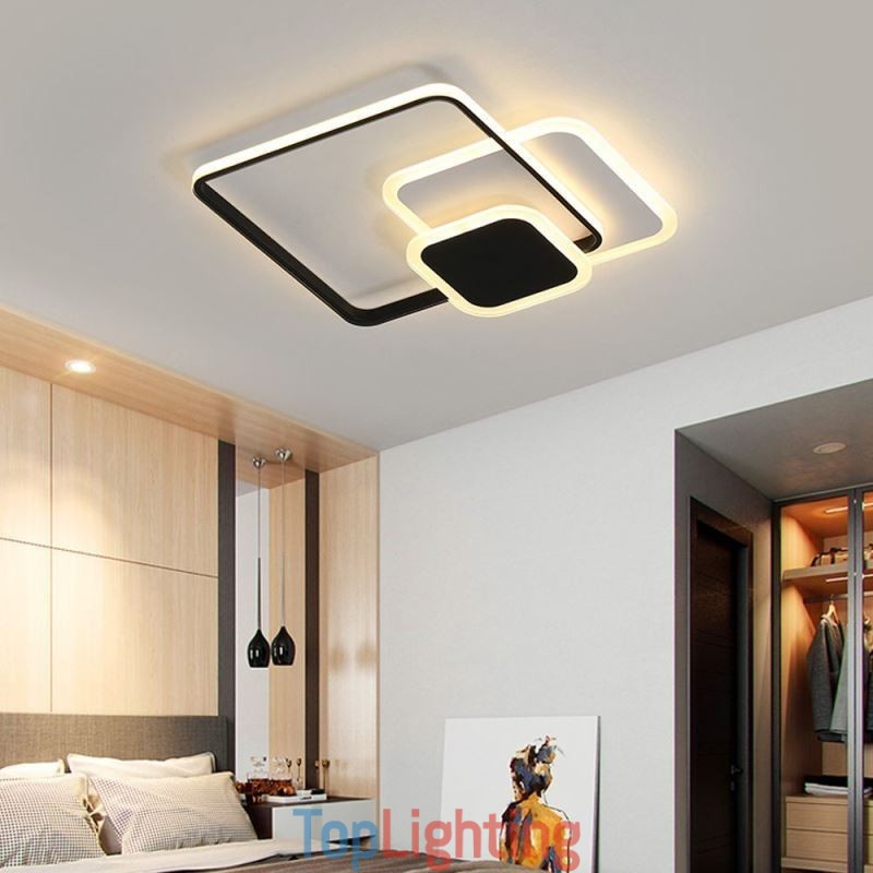 Square Frames Flush Mount Decorative Ceiling Light