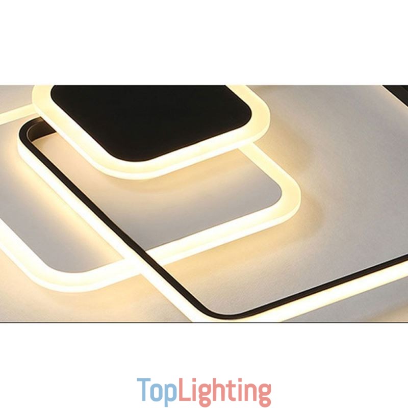 Square Frames Flush Mount Decorative Ceiling Light