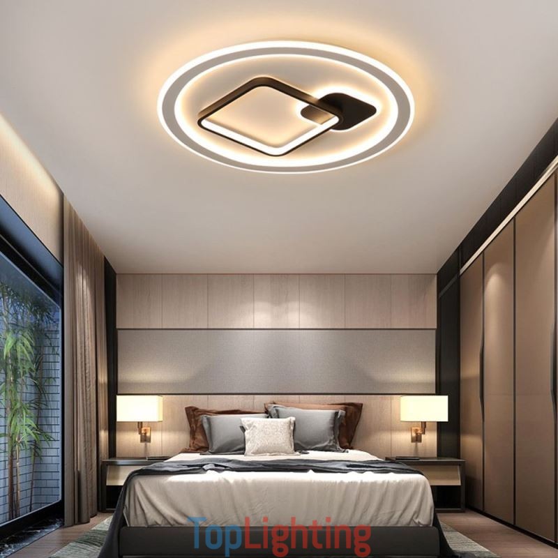 Modern Minimalist Ceiling Lamp Round and Square Flush Mount Light Fixture