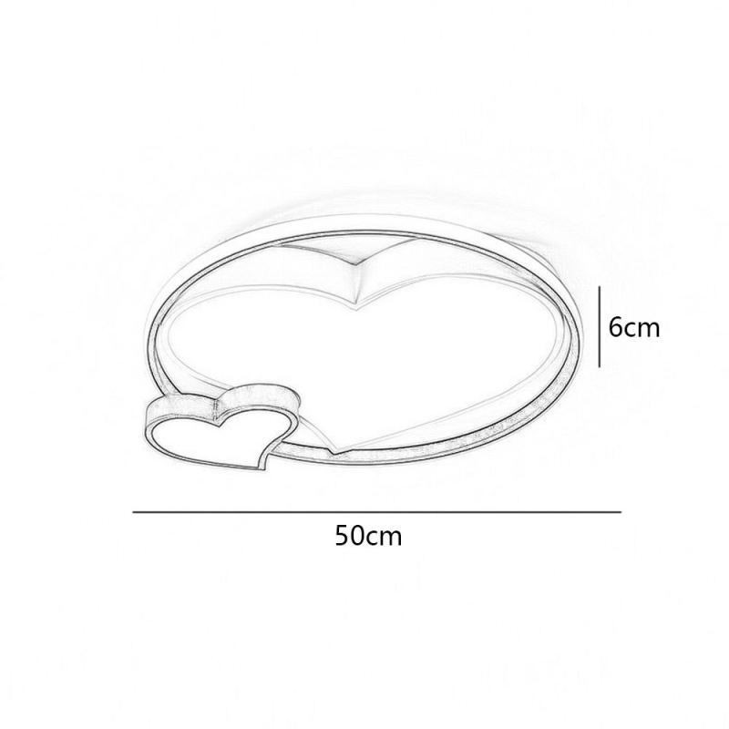 Double Hearts Flush Mount Ceiling Lamp Decorative Lighting