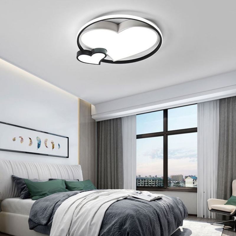 Double Hearts Flush Mount Ceiling Lamp Decorative Lighting