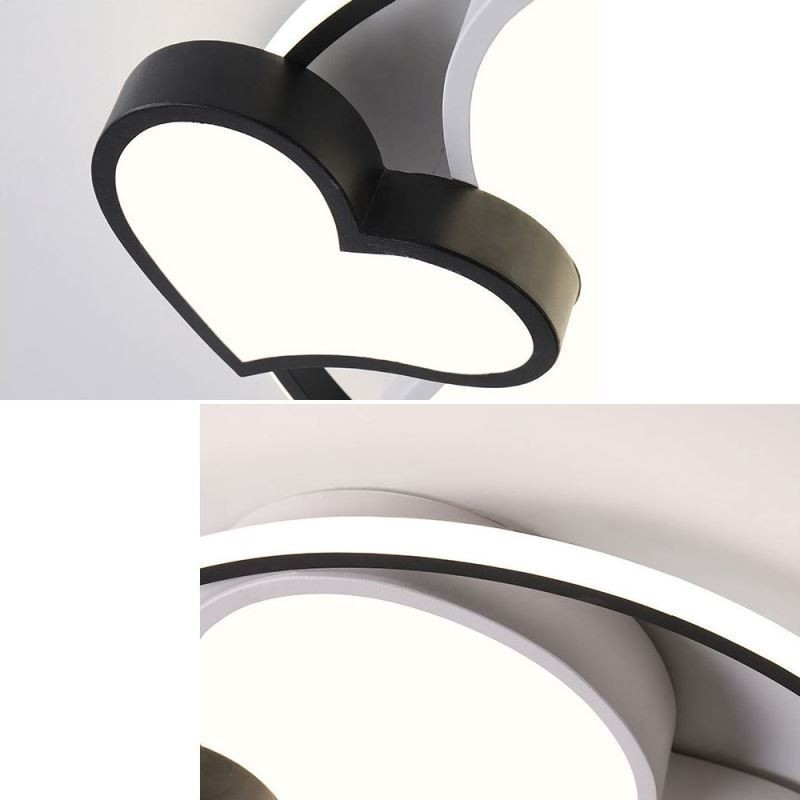 Double Hearts Flush Mount Ceiling Lamp Decorative Lighting