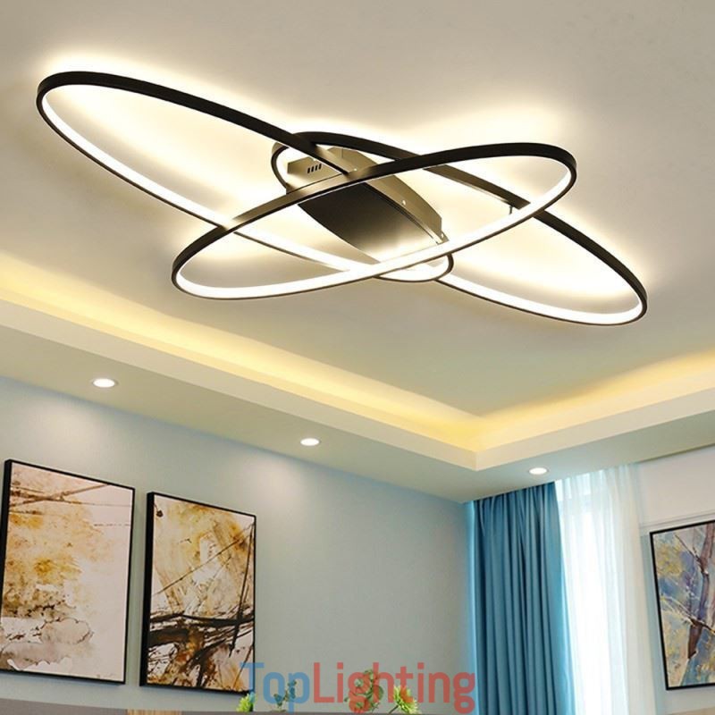 Modern Oval Flush Mount Ceiling Light Acrylic Decorative Light Fixture