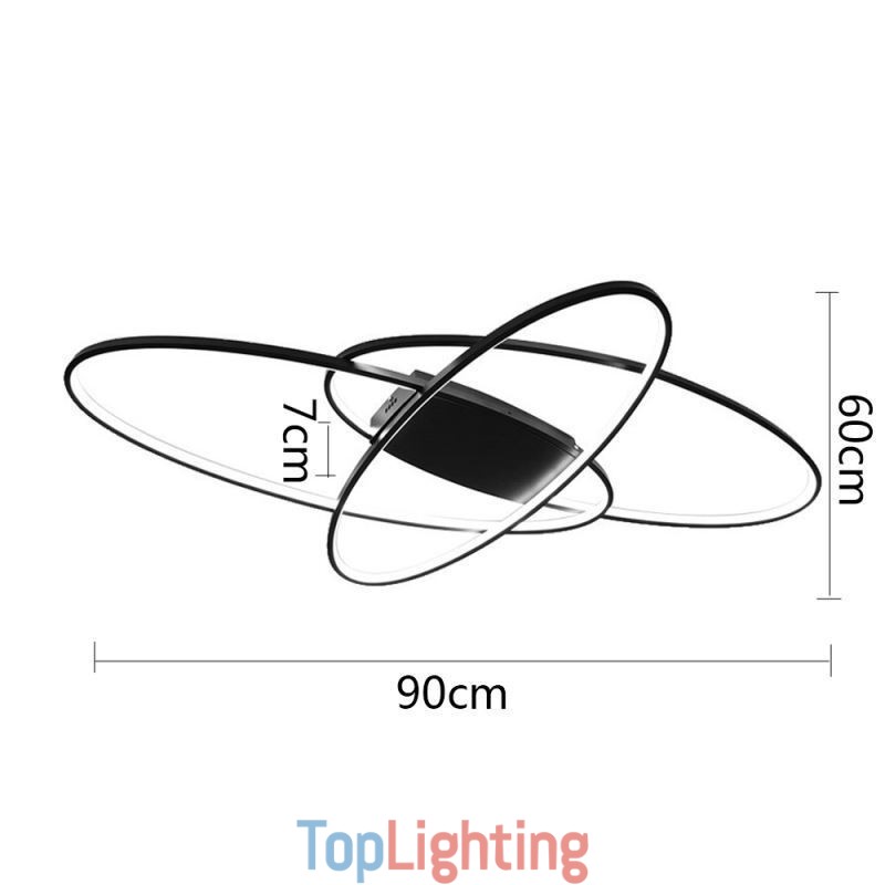 Modern Oval Flush Mount Ceiling Light Acrylic Decorative Light Fixture