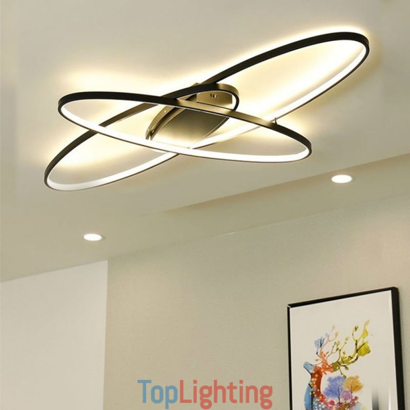 Modern Oval Flush Mount Ceiling Light Acrylic Decorative Light Fixture