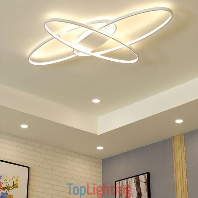 Modern Oval Flush Mount Ceiling Light Acrylic Decorative Light Fixture