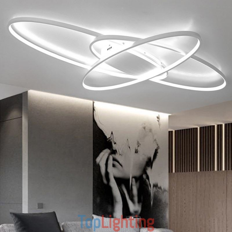 Modern Oval Flush Mount Ceiling Light Acrylic Decorative Light Fixture