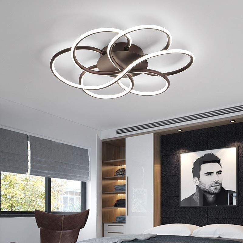 Linear Flush Mount Ceiling Light Modern Flower Design Light