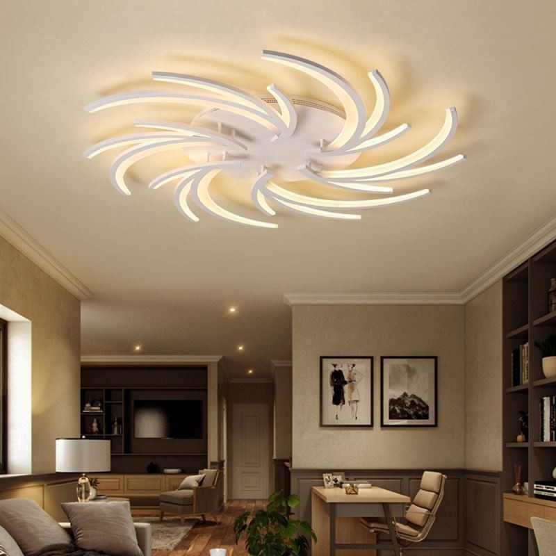Modern Windmill Flush Mount Ceiling Light Irregular Decoration Lighting