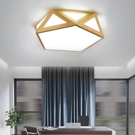 Gold Geometric Flush Mount Acrylic Ceiling Light Gold Geometric Flush Mount Acrylic Ceiling Light