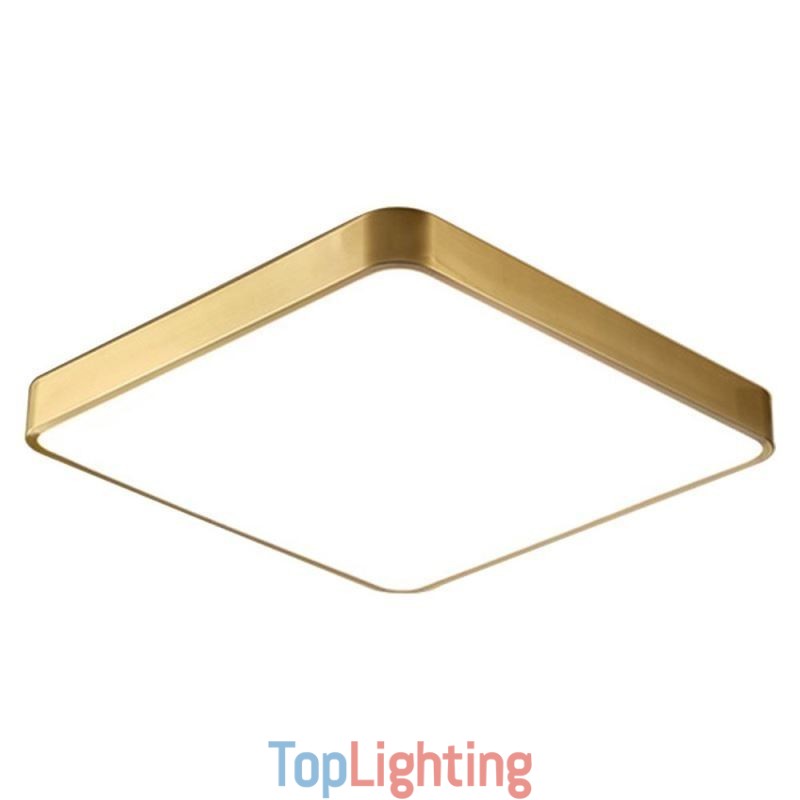 Flush Mount Minimalist Acrylic Square Gold Ceiling Light
