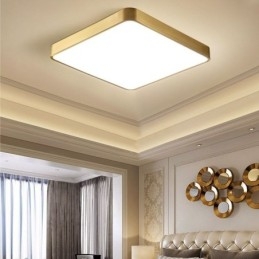 Flush Mount Minimalist Acrylic Square Gold Ceiling Light