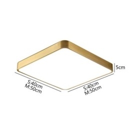 Flush Mount Minimalist Acrylic Square Gold Ceiling Light