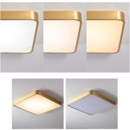 Flush Mount Minimalist Acrylic Square Gold Ceiling Light
